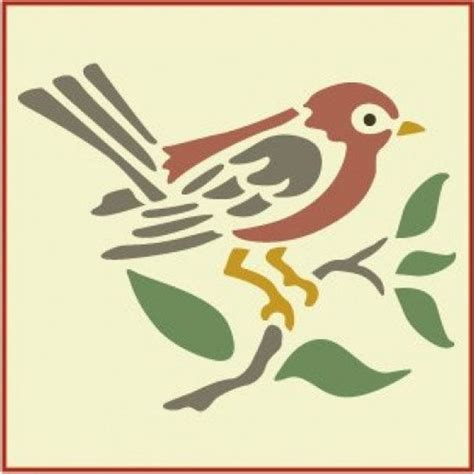 Stencil Bird Etsy