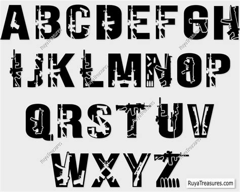 Stencil Gun Letters
