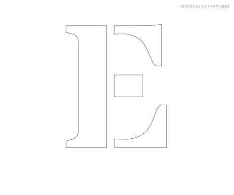 Stencil Letter E Printable