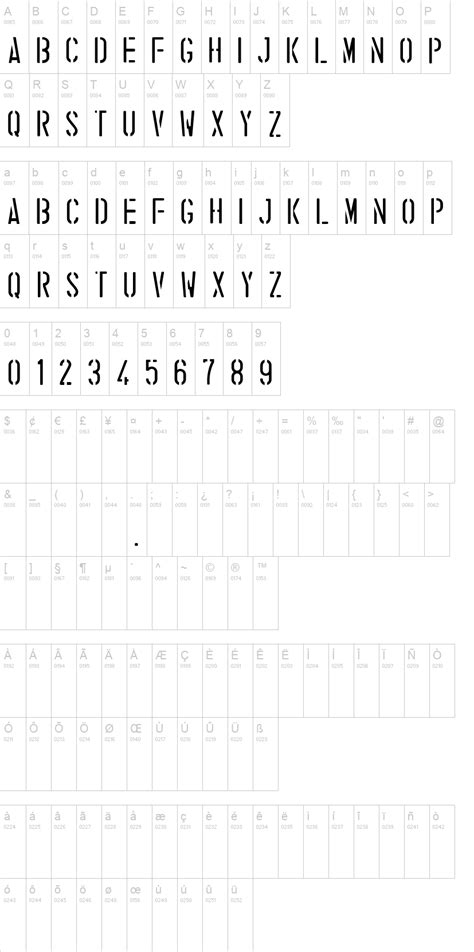 Stencil Letters Dafont