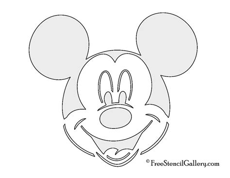 Stencil Mickey Mouse Head Printable