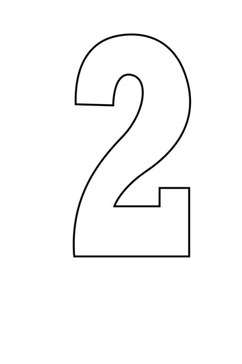 Stencil Numbers 2 Printable