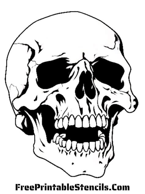 Stencil Printable Skulls