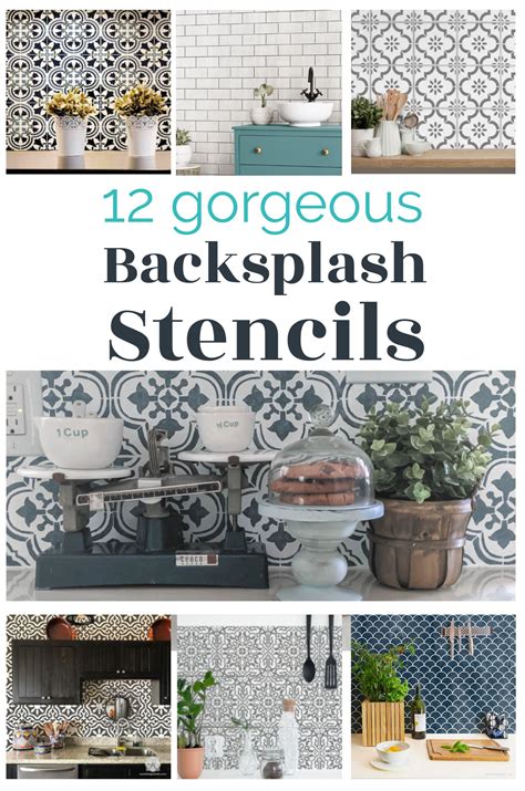 Stencil Tile Backsplash