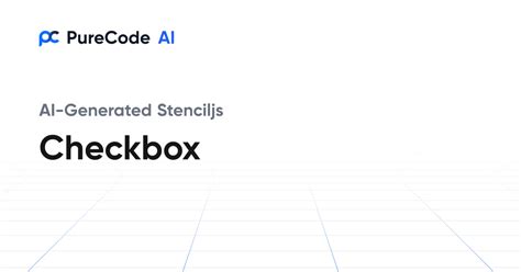 Stenciljs Checkbox
