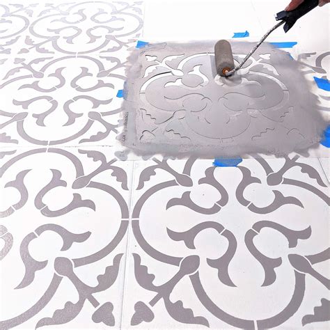 Stencils Cement Tile