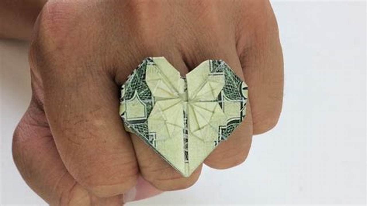 Step-by-Step Dollar Bill Origami Heart Ring: A Quirky Accessory