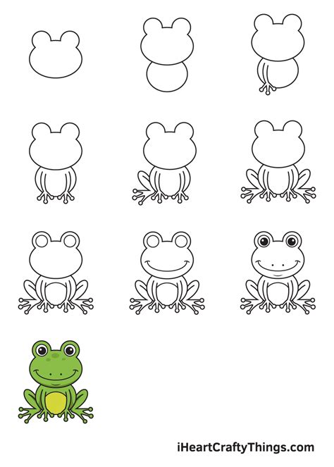 Step by step draw a frog Dibujos sencillos, Dibujo fácil