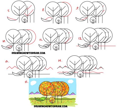 How to Draw Simple Leaves (StepbyStep) Art and Joy