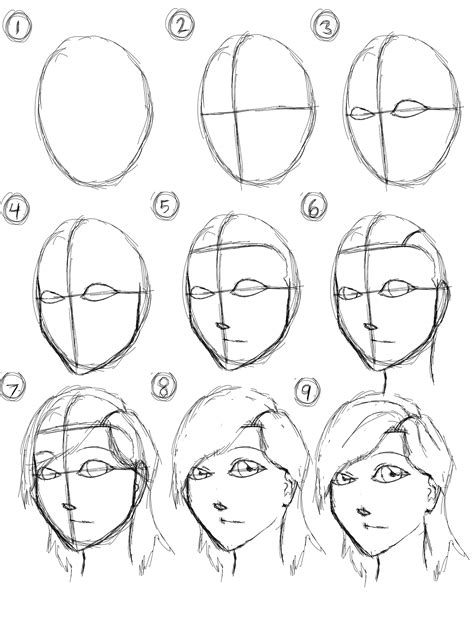 How to Draw an Anime Girl's Head and Face AnimeOutline