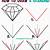 step by step how to draw a diamond