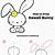 step by step how to draw a easter bunny