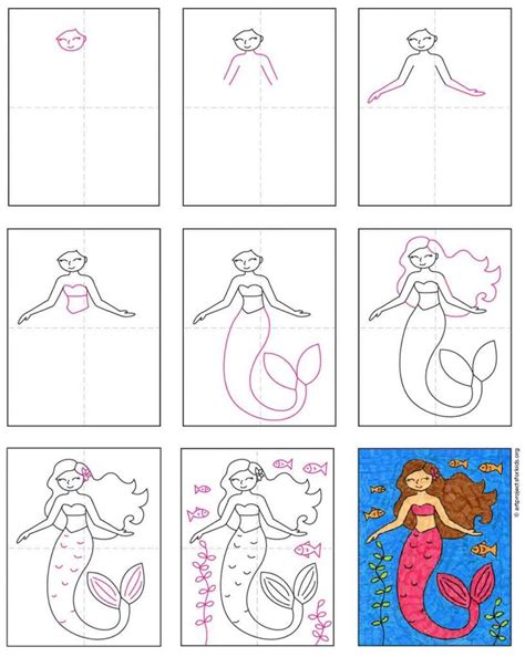 How to Draw a Mermaid · Art Projects for Kids Kids art