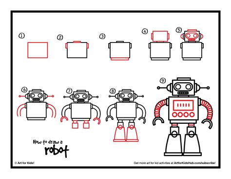 How to Draw a Cute Cartoon Robot Easy Step by Step Drawing