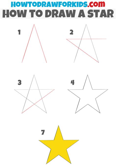 How to Draw a Star Step by Step Drawing Tutorial for the