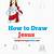 step by step how to draw jesus