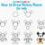 step by step how to draw mickey mouse
