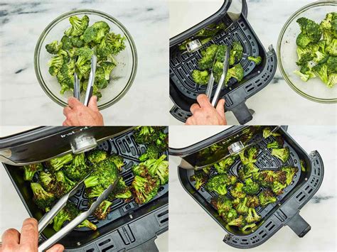 Step 2 of Air Frying Broccoli