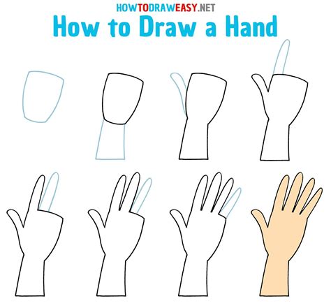 Step By Step Drawing Hand