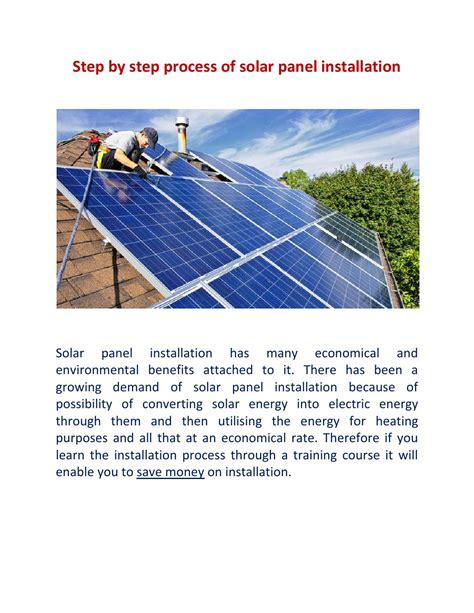 step by step solar panel installation process