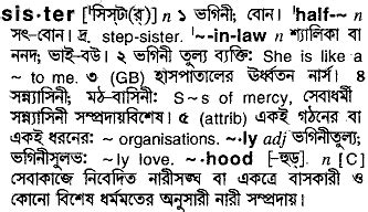 step sister meaning bangla