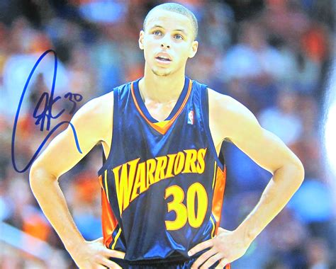 steph curry autographed photo