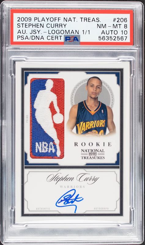 stephen curry autographed rookie card