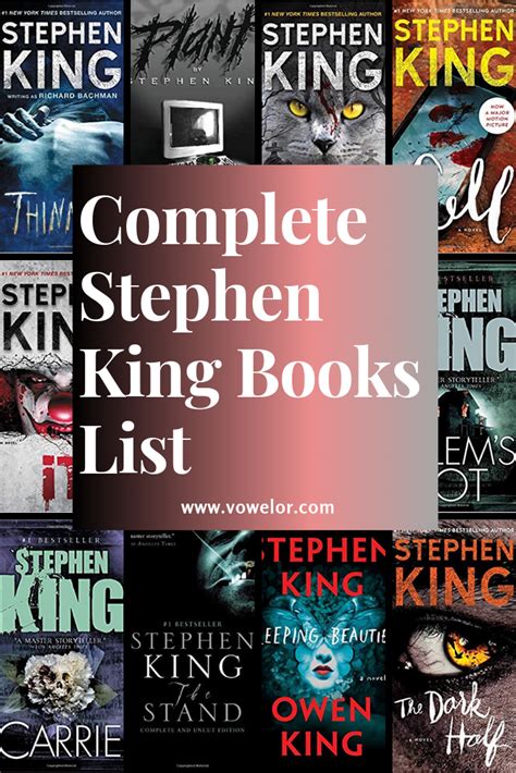 stephen king books in order of publication