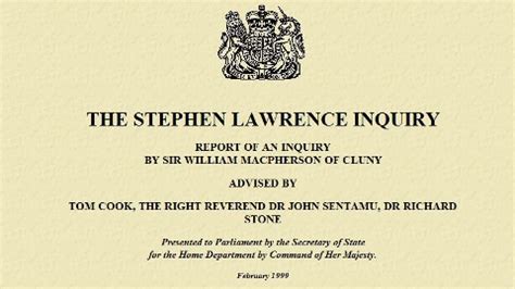 stephen lawrence enquiry report