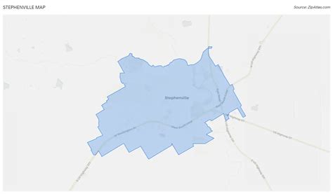 Stephenville Tx Zip Code Map