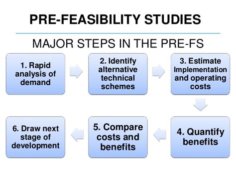 steps in pre feasibility study