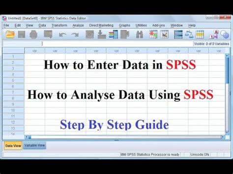 steps in spss data analysis