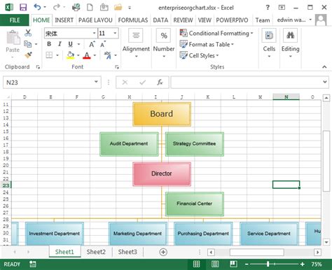 Steps to Create an Org Chart Using an Excel Template