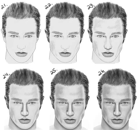 steps to draw a realistic face