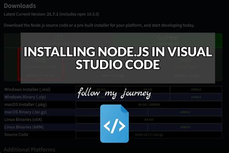 steps to install node js in vs code