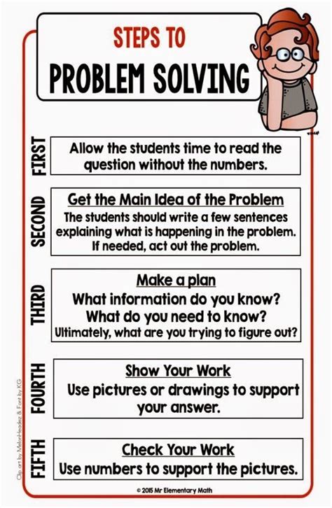 steps to solving word problems for elementary students
