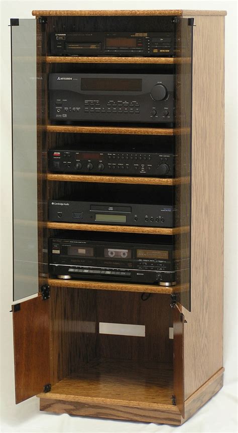 stereo cabinet with glass doors