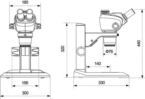 Stereo Microscope Dimension
