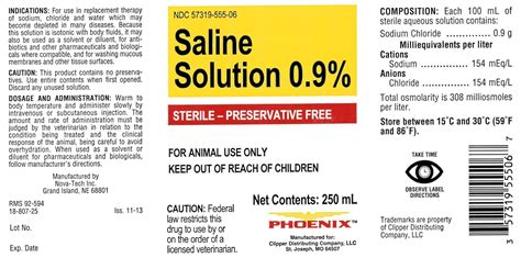 Sterile Saline Solution Ingredients