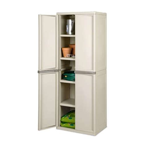 Organize Your Space with Sterilite 01428501 4-Shelf Cabinet - Perfect for Garage, Office, or Home Storage Needs!
