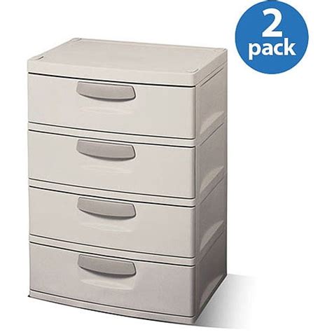 Organize Any Space with Sterilite 4-Drawer Cabinet 2-Pack - The Ultimate Storage Solution!