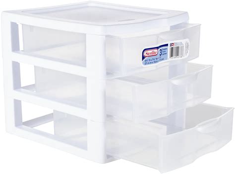 Sterilite Small 3 Drawer Unit Plastic