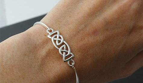 Sterling silver celtic knot bracelet. Sterling silver beaded | Etsy