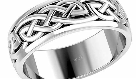 Sterling Silver Celtic Knot Ring - Wide Band