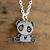 sterling silver panda bear necklaces