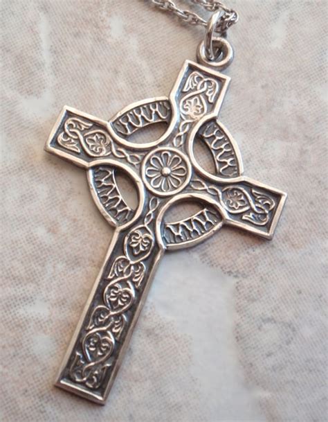 sterling silver celtic cross necklace