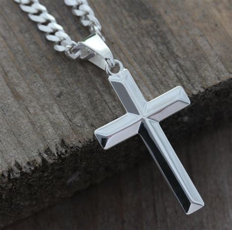 sterling silver crucifix necklace for men