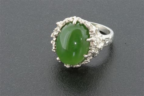 sterling silver jade ring