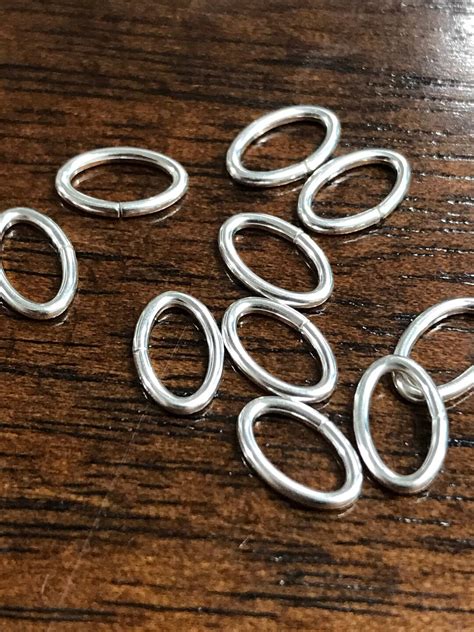 sterling silver oval jump rings