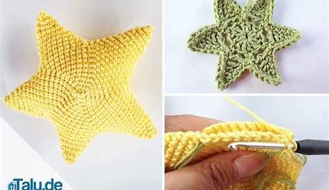 Sterne häkeln Crochet Star Patterns, Crochet Stars, Crochet Flowers